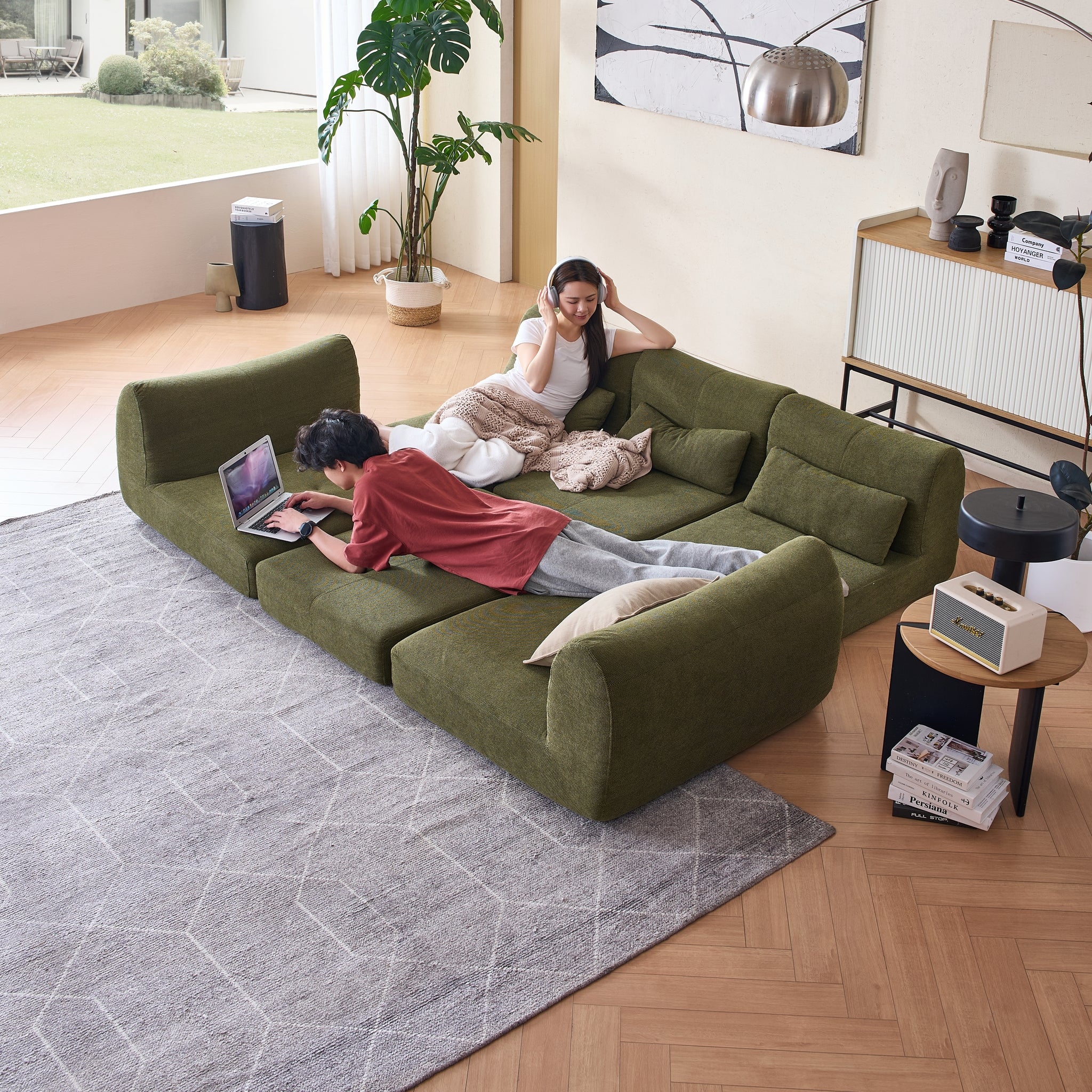 336 CushyCurl 3-Seater Sofabed