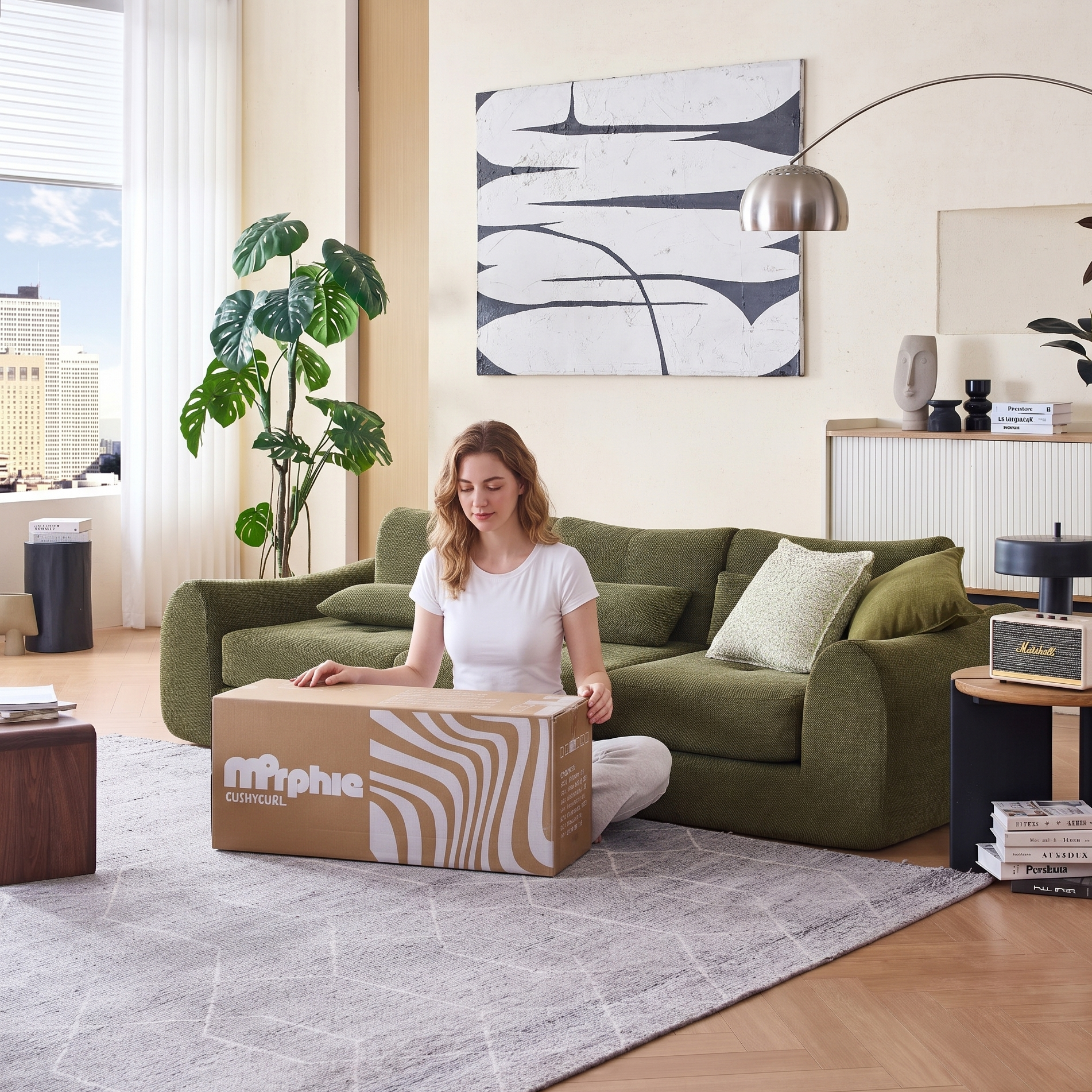 morphie CushyCurl 4-Seater Sofabed