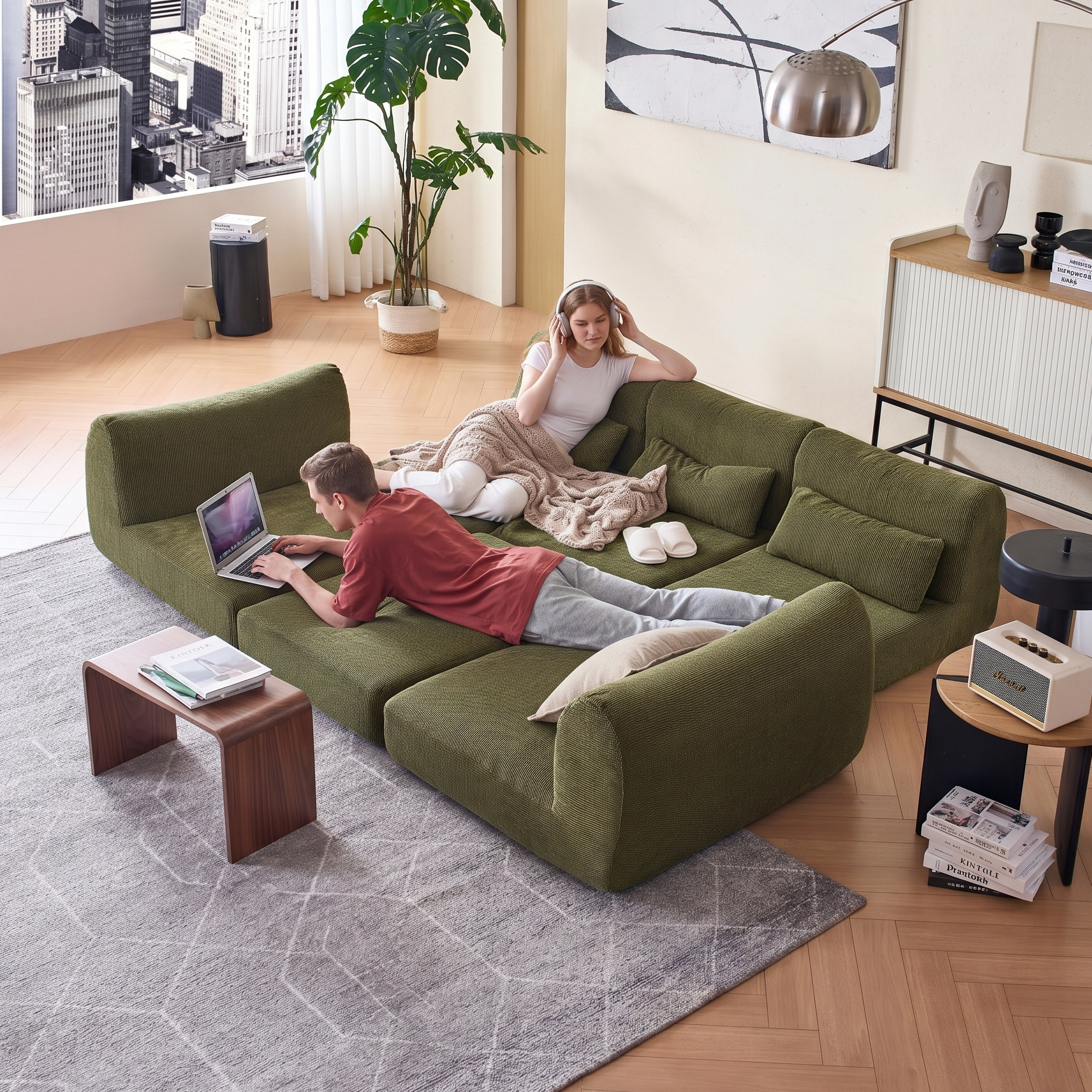 morphie CushyCurl 4-Seater Sofabed