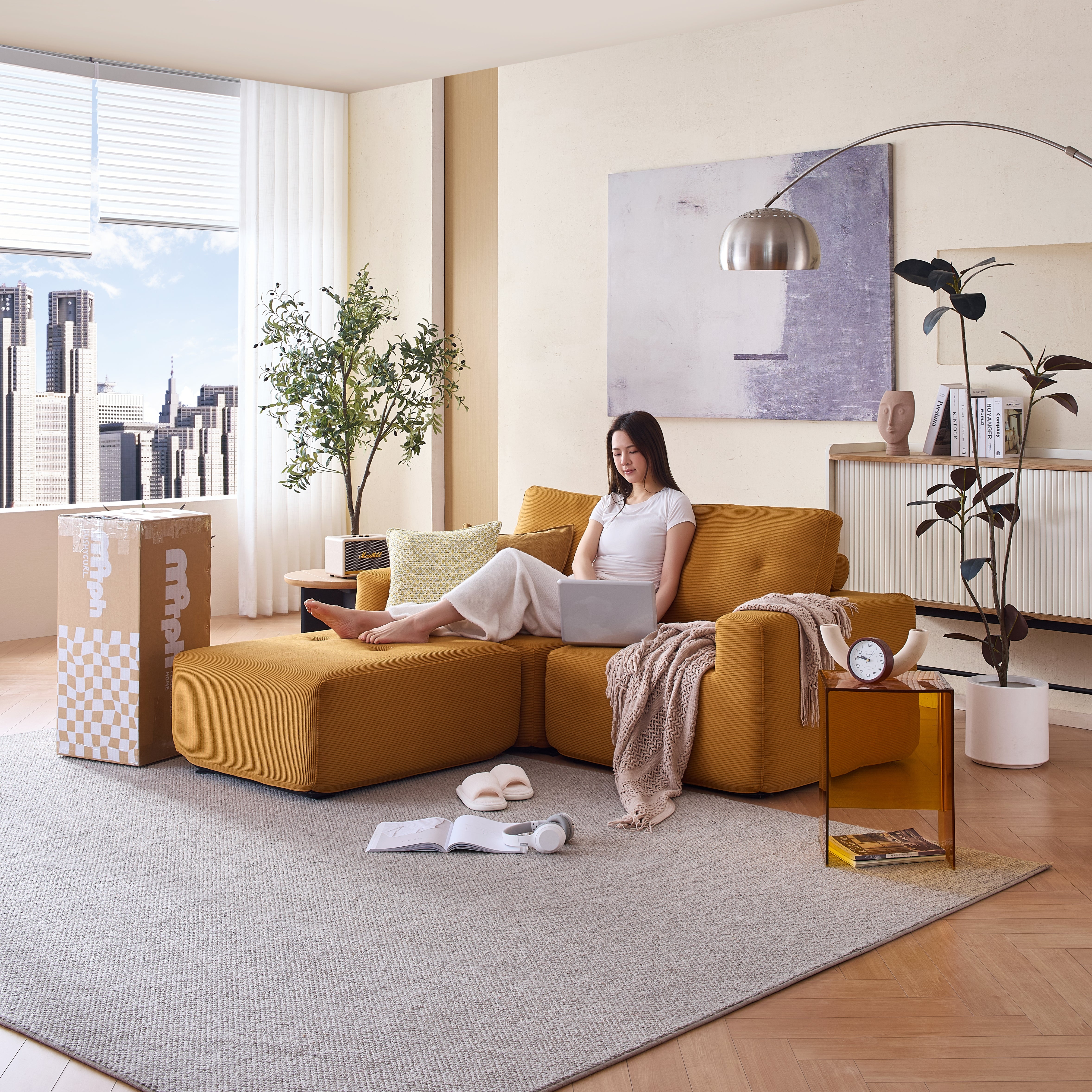 411 Squaricle 3-Seater Sofa